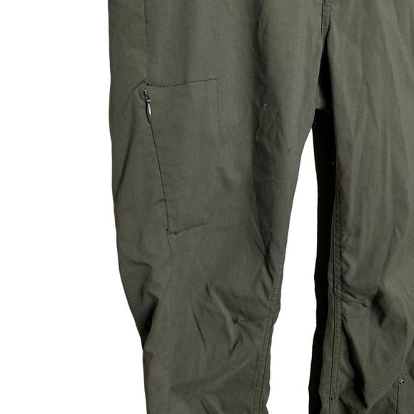 Prana Halle Convertible Snap Cargo Army Green Pants Women’s Size 0 - Picture 2 of 4